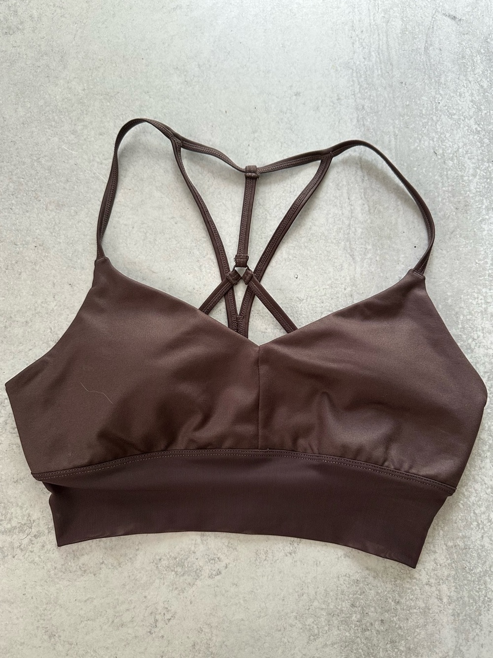 Alo Seamless Strappy Bralette - Brown